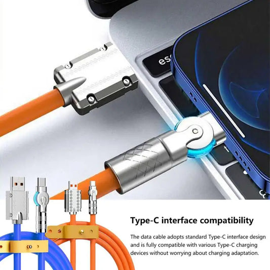 180 deg Rotatable Fast Charging Cable